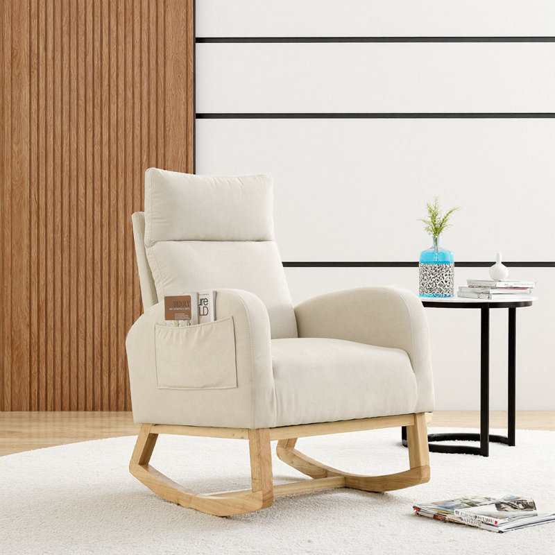 Fauteuil à bascule Teddy, Beige