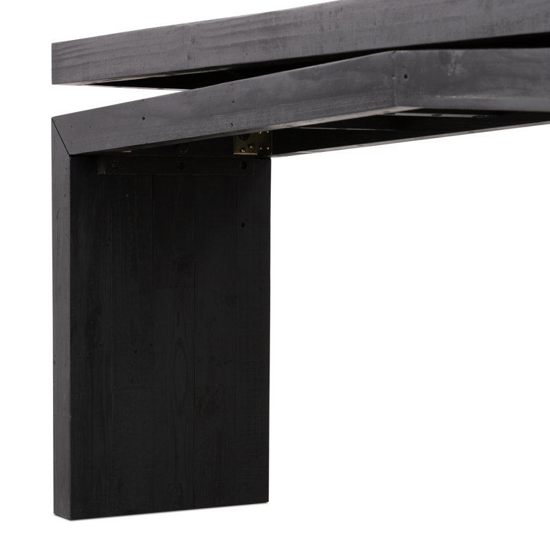 Matthes Solid Wood Console Table, Aged Black Pine, 30.75" H x 78.75" W x 15" D