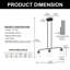 3-Light Black Linear Island Pendant Hanging Light, Kitchen Lighting With Glass Shades-106918493