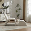 Fauteuil d'appoint rembourré avec repose-pieds Modern Chenille-642965692