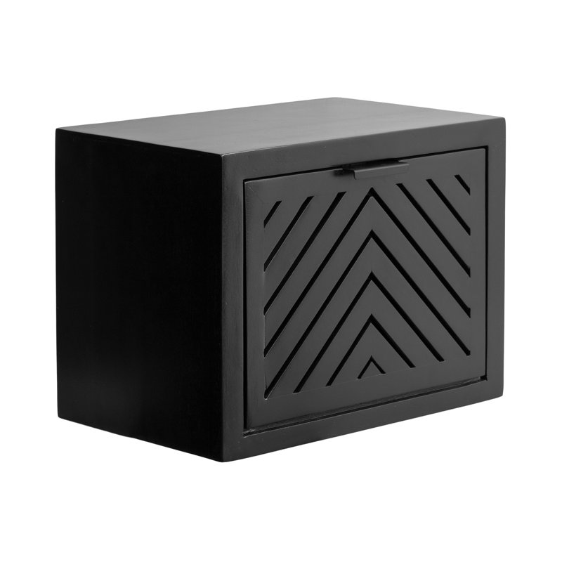 Wood Floating Side Table, Black