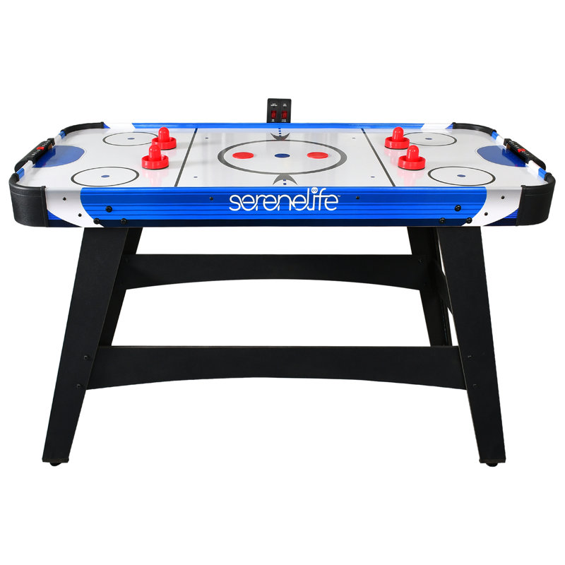 Table de hockey pneumatique à 4 joueurs avec tableau de pointage numérique et lumières Serenelife