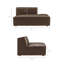 Canapé modulaire en forme de L en espresso 4 pièces Bange-735058535-735058529