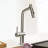 HIGOLD BN1.0 Single Handle Pull Down Kitchen Faucet With IF Award, Brushed Steel Finished-100209672