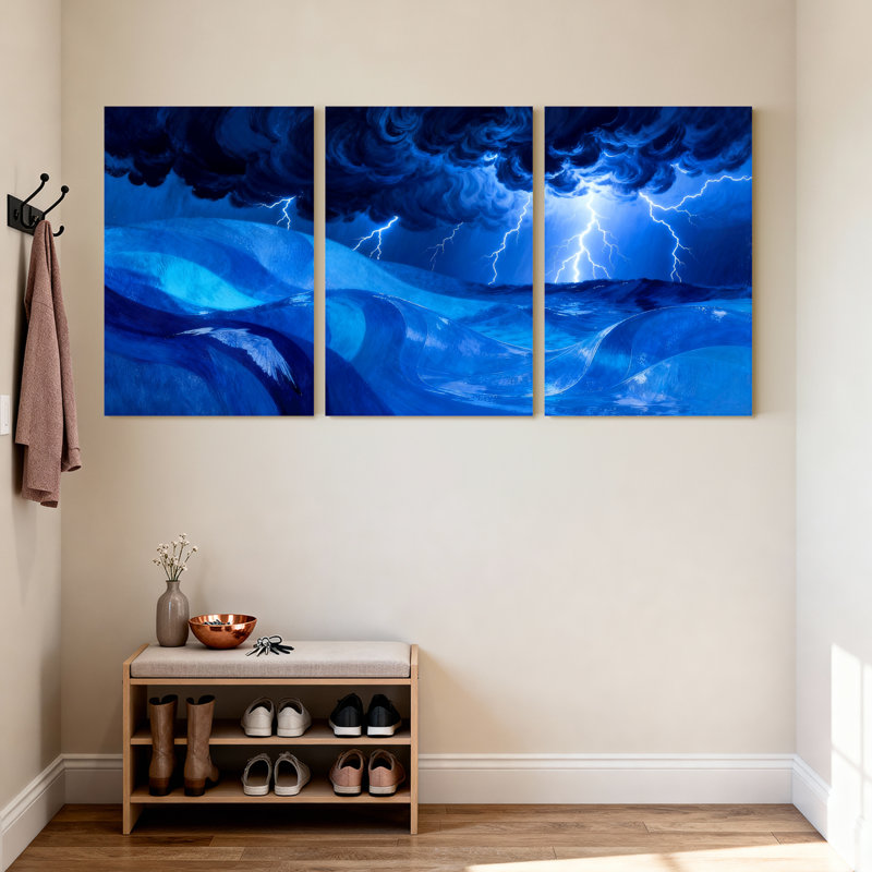Ensemble de 3 toiles d'art urbain, H 30 po x l 60 po