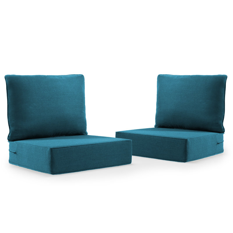 Outdoor Cushions For Patio Furniture,Outdoor Seat Cushion Set 24 X 24 X 6 Inch,Waterproof & Fade Resistant Outdoor Chair Cushions,Deep Patio Chair Cushion With Removable Cover