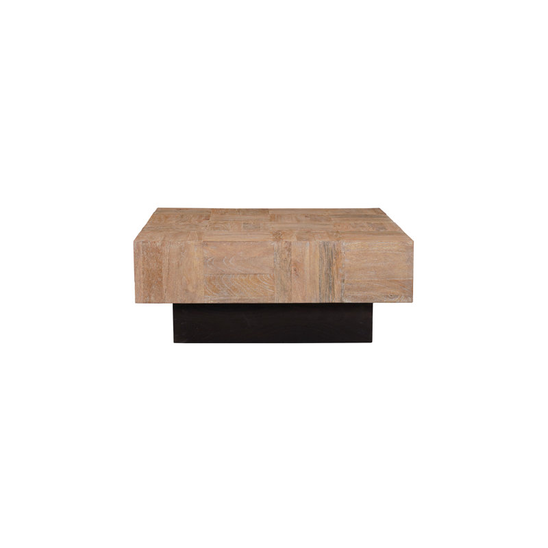Camari Solid Wood Pedestal Coffee Table, Brown