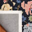 Tapis floral rouge / noir en laine / coton touffeté à la main Chelsea-244313339