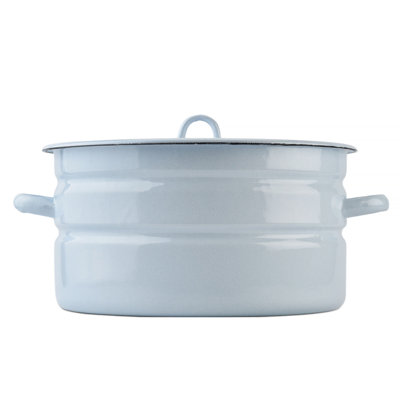 Enamel Stockpot 14.7-Qt with Enamel Lid