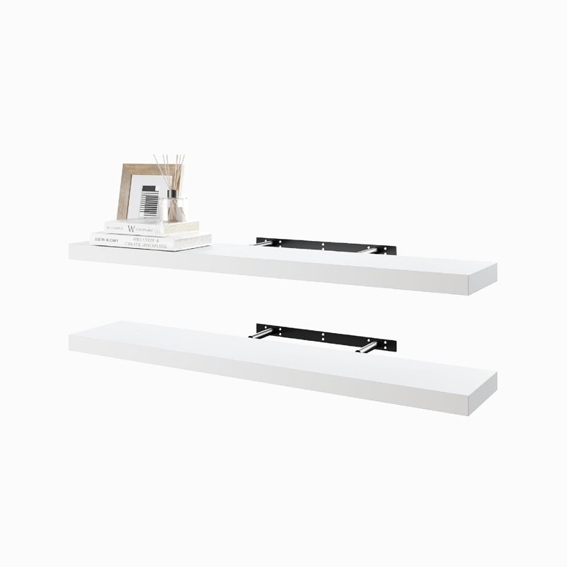 3.8 cm H x 80 cm W Floating Shelf Bookcase