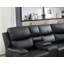Canapé modulaire inclinable électrique en similicuir de 96 po avec console Kiall -100824758