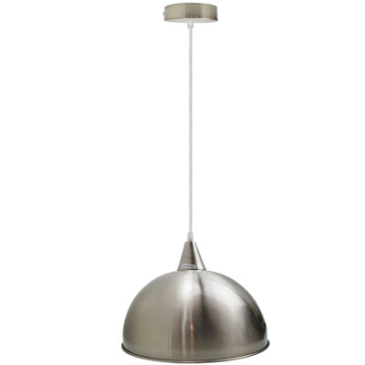 Grinnell 1 - Light Satin Nickel Dome Pendant
