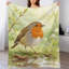 Jeté de luxe en flanelle Robin Bird-133005017