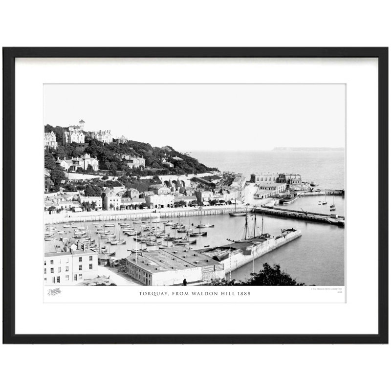 Torquay, From Waldon Hill 1888 by Francis Frith - Single Picture Frame Print, 60cm H x 80cm W x 2.3cm D