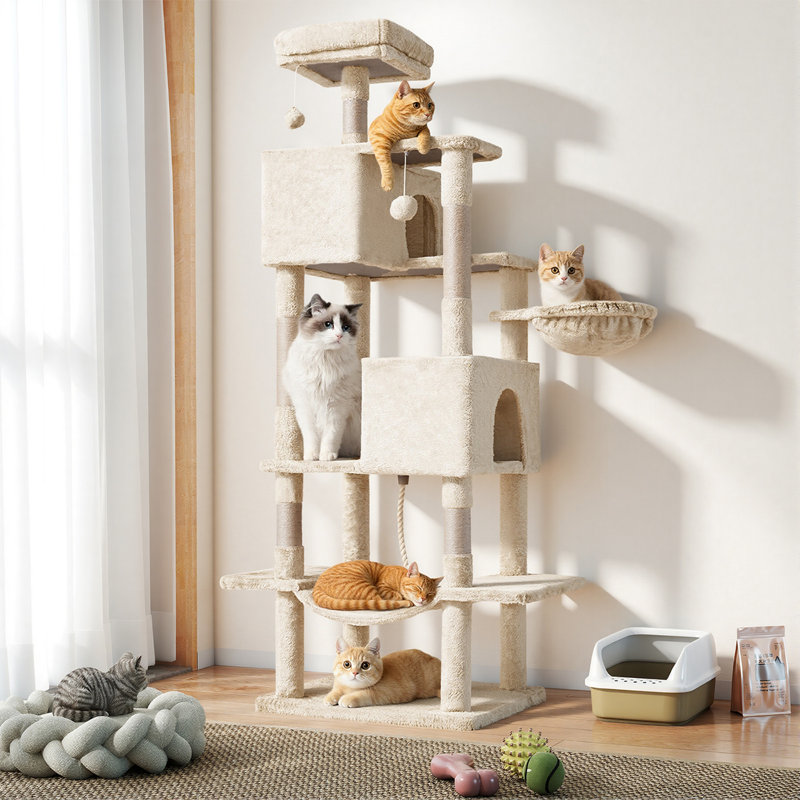 Arbre à chat, Beige