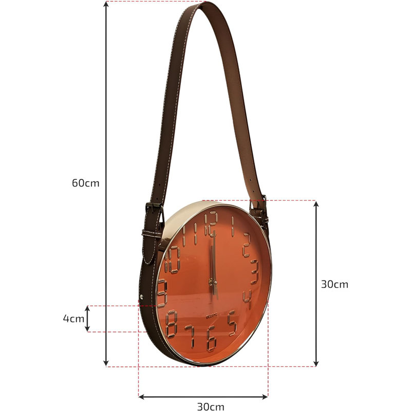 Allabaksh Wall Clock, Orange