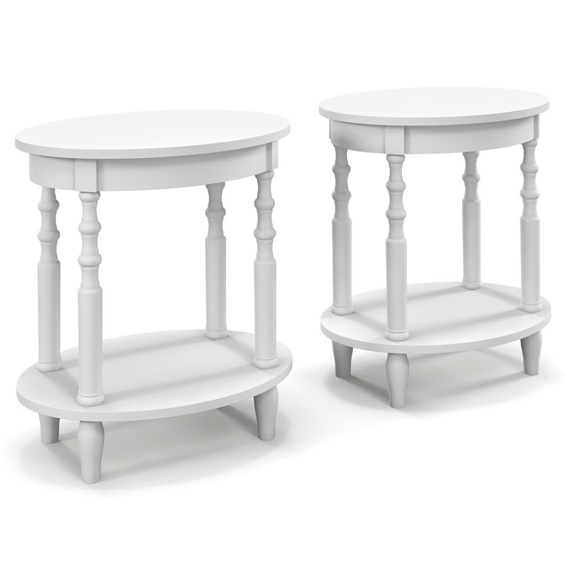 Ceriah End Table Set, White, 2
