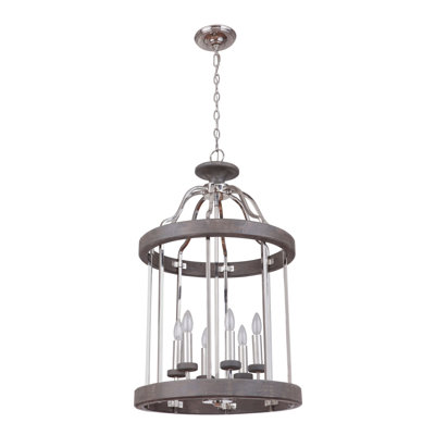 Lustre cylindrique 6 lumières lanterne Arkaitz