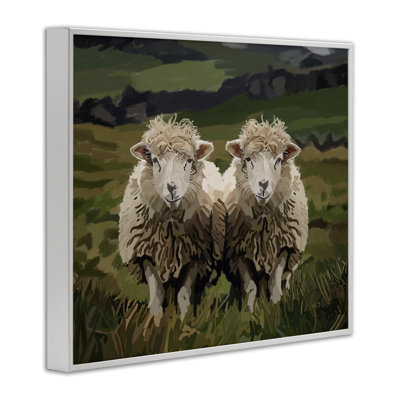 «Twin Sheep in Pasture», estampe numérique, design par Amelia Noyes