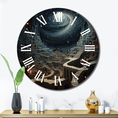 Horloge murale «Unraveling the Blue Labyrinth Mystery I»