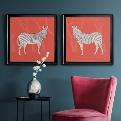 "Plains Zebra I" Watercolor Painting Print Set Designed by J Paul 