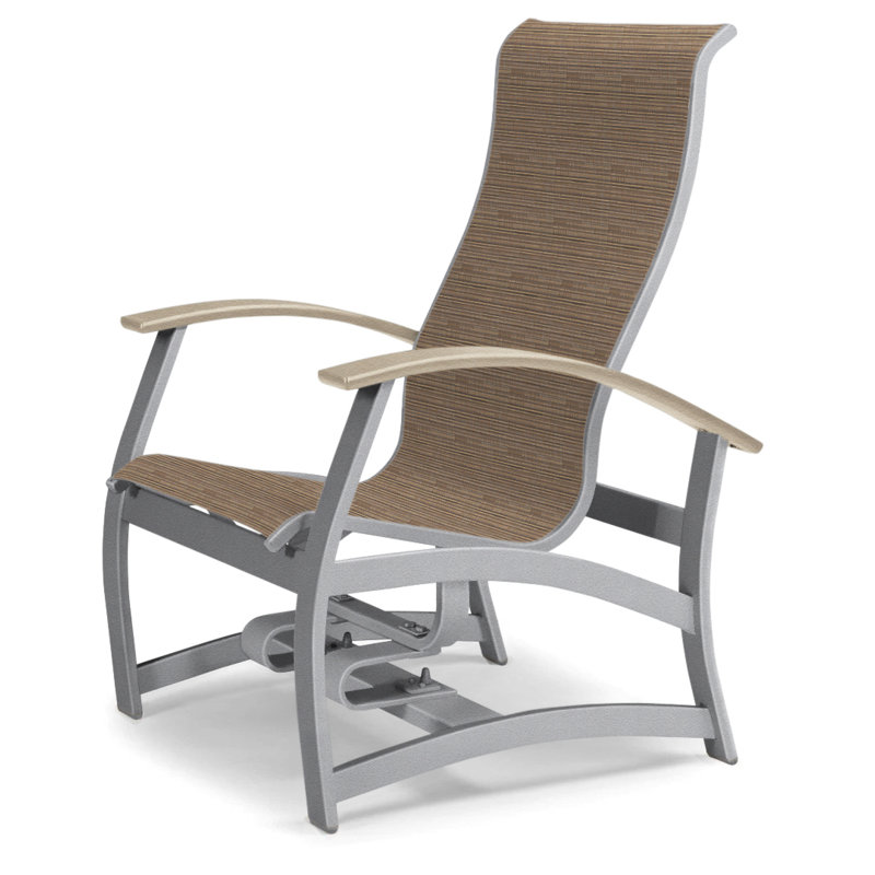 Askar Swivel Powder Coated Aluminum Outdoor Lounge Chair, Textured Snow, Bark Performance, Desert P60