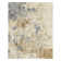 Abstract Machine Washable Gold No-Skid Area Rug