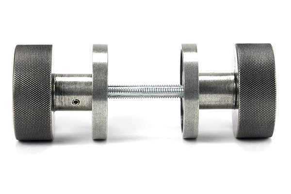 Brompton Interior Mortise Knobset, Pewter Patina