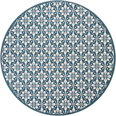 Tapis d'extérieur noir / bleu Aucun