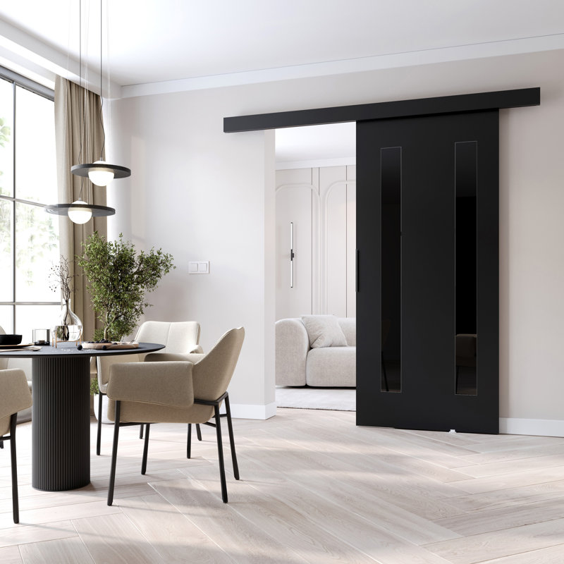 Sliding Door Prim H, Interior Door, 86cm x 205cm, Black