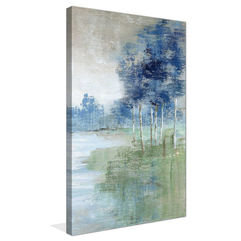 Birch River - Peinture, L 18 po x H 30 po, Toile tendue