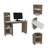 White And 4-Shelf Writing Desk