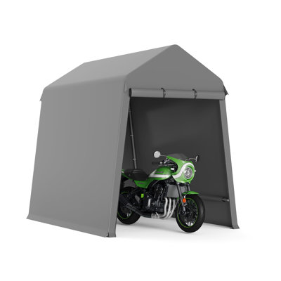 Outdoor Portable Storage Shed Tent, Heavy-Duty Weather-Resistant Shelter with Roll-Up Doors & Vents, Steel Frame, for Motorcycle, ATV, Garden Tools, Garage Storage