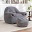 Fauteuil à billes avec dossier et repose-pieds-116066390