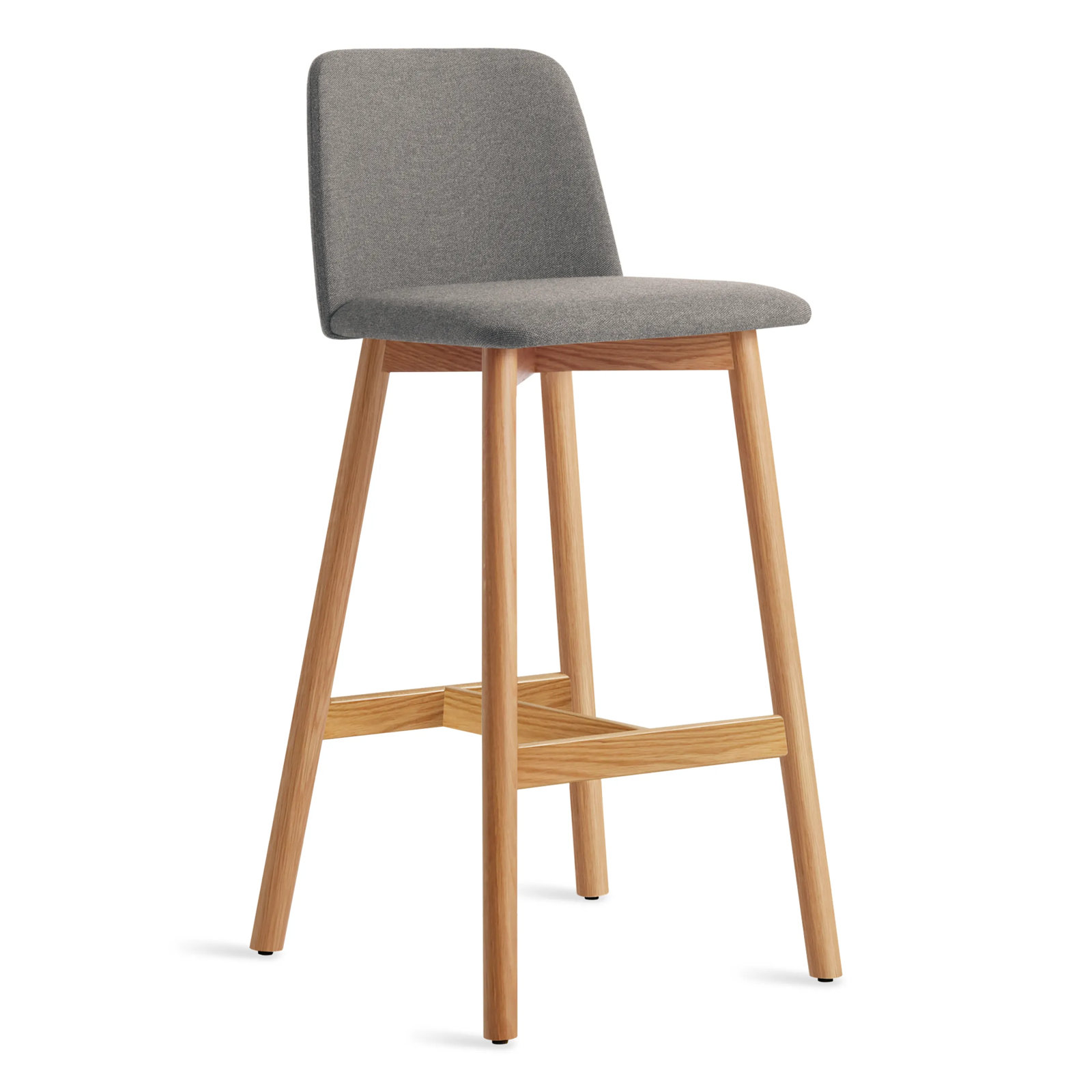 Chip Stool, White Oak, Pewter, Bar Stool (31" Seat Height)