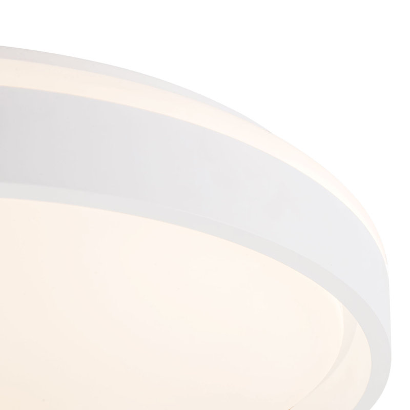 Beanie 15-in White dimmable LED Flush Mount, 16-in, White