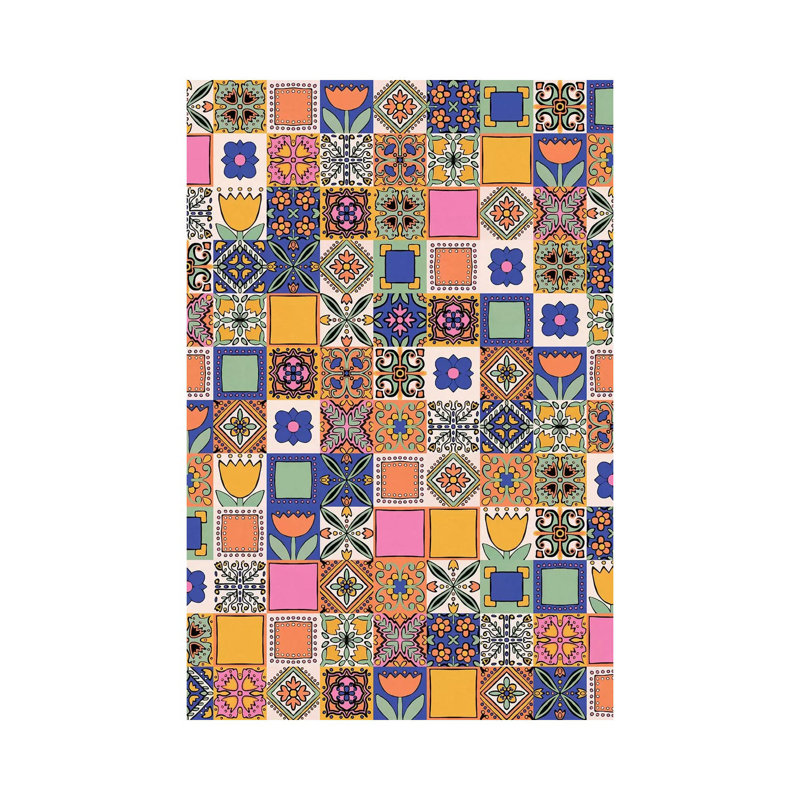 Hand Drawn Floral Patchwork by Alisa Galitsyna - Wrapped Canvas Print, 20.32 cm H x 30.48 cm W