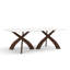 Entwine - Rectangular 48IN x 84IN Macchia Vecchia Stone Top Table - Natural Walnut Finish-1390716551-1390716545