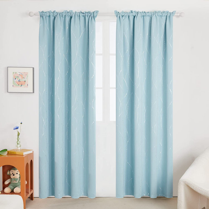 Flurin Room Darkening Curtain Pair, Light Purple, 52" W x 54" L