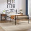 3-Pieces Bedroom Set, Metal Platform Bed Frame With Headboard And 2 Nightstand, Steel Slats Support, Easy To Assemble-126326242