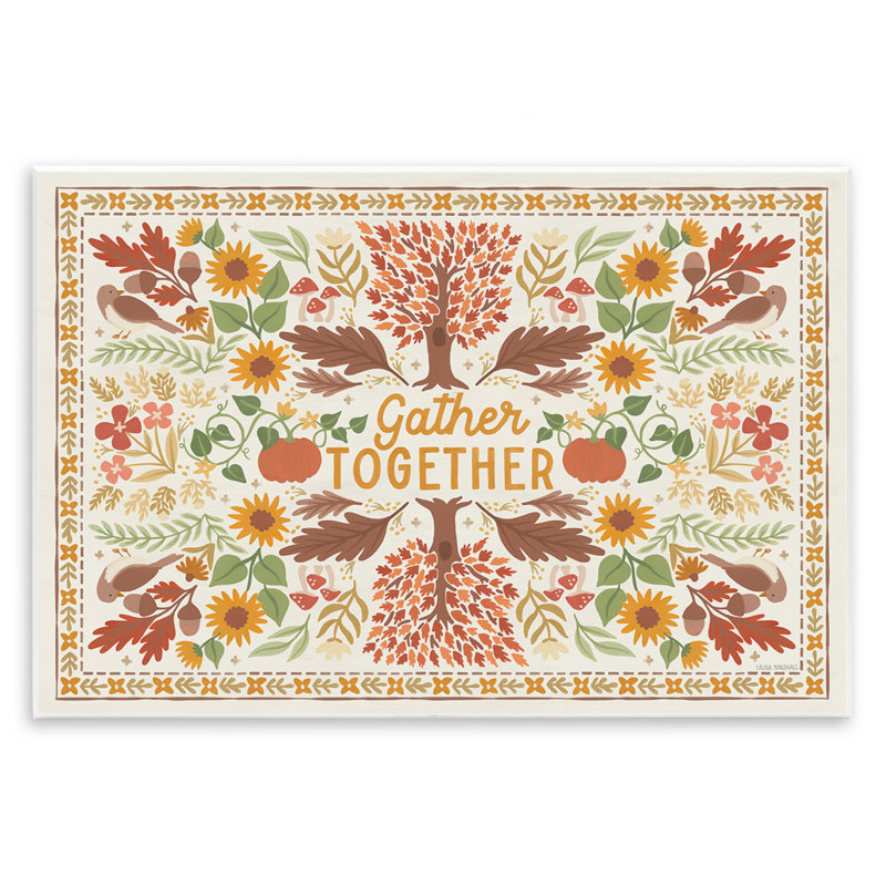 Gather Together Pattern Canvas by Laura Marshall, 10" H x 15" W