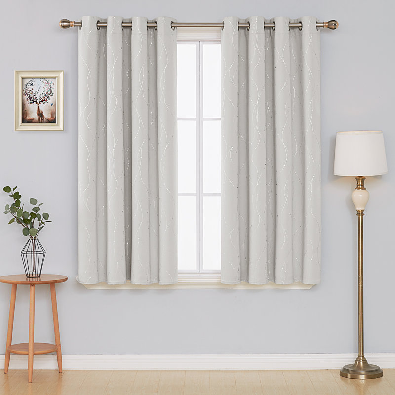 Cohmer Room Darkening Curtain Pair, 52" W x 54" L, Beige