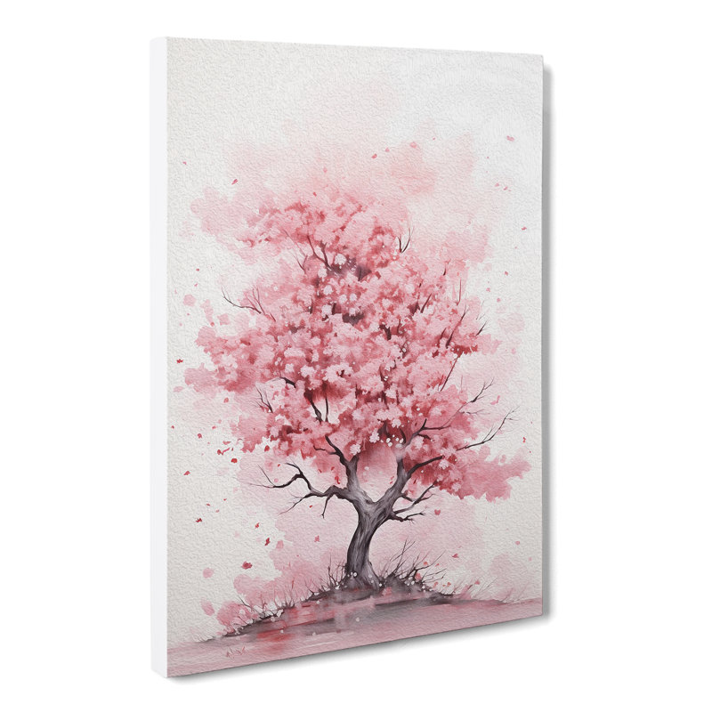 Cherry Blossom Tree Gestural No.2 - No Frame Print, 60cm H x 40cm W x 3cm D