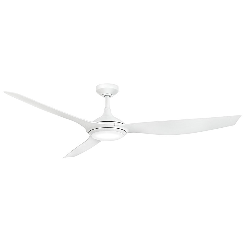 Ventilateur de plafond à DEL Hinkley Talon, Blanc mat, Blanc