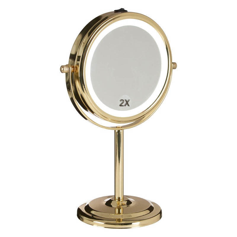 Metal Flat Floor Mirror, Gold