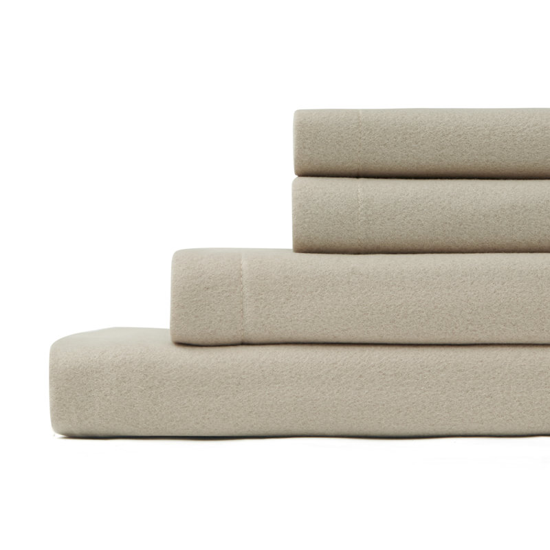 Ensemble de draps irlandais crème uni, Ensemble de draps pour lit simple + 1 drap + 1 tai