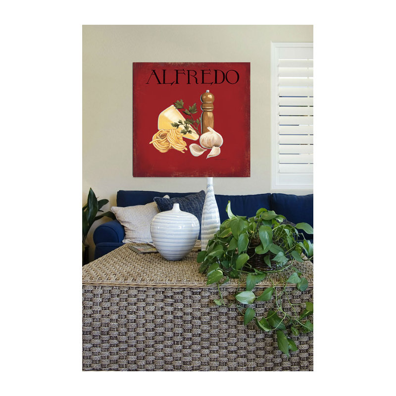 « alfredo », impression sur toile, Toile avec cadre noir, H 18 po x l 18 po x P 1,5 po, Pas de tapis