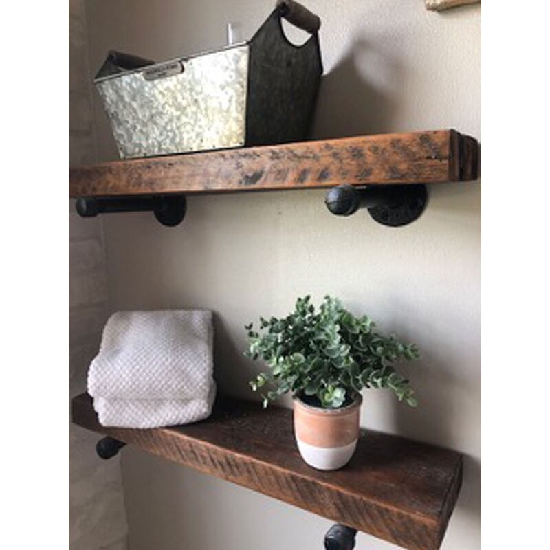 Creative Hardwoods Pine Accent Shelf with Reclaimed Wood & Reviews ...