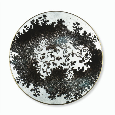 Silver Leaf Floral Print