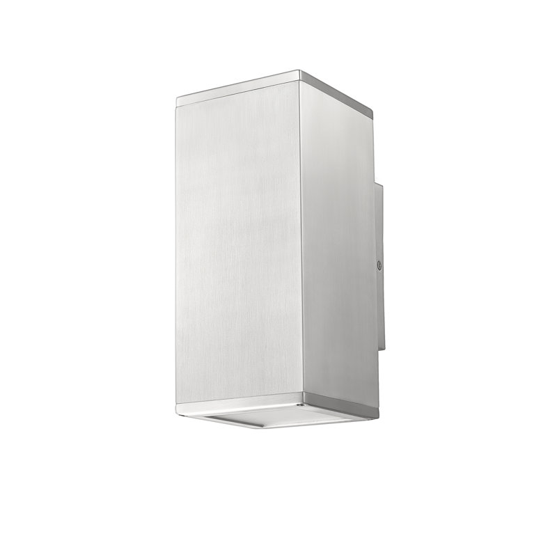 Jhai 1 Light Aluminum Outdoor Wall Light, White, 10.62" H x 4.75" W x 5.5" D